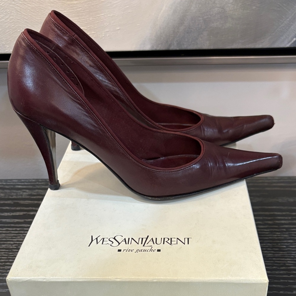 Yves Saint Laurent Deep Red Heels